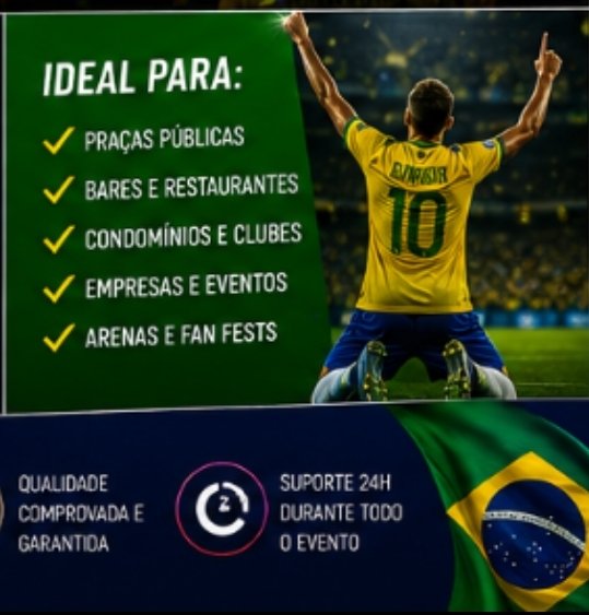 Aluguel e Venda de Painel de LED Indoor e Outdoor, Projetor e Telas de Grande Formato para Copa do Mundo em Curitiba em Praças de Alimentação, Centros Comerciais e Ambientes de Entretenimento 2026