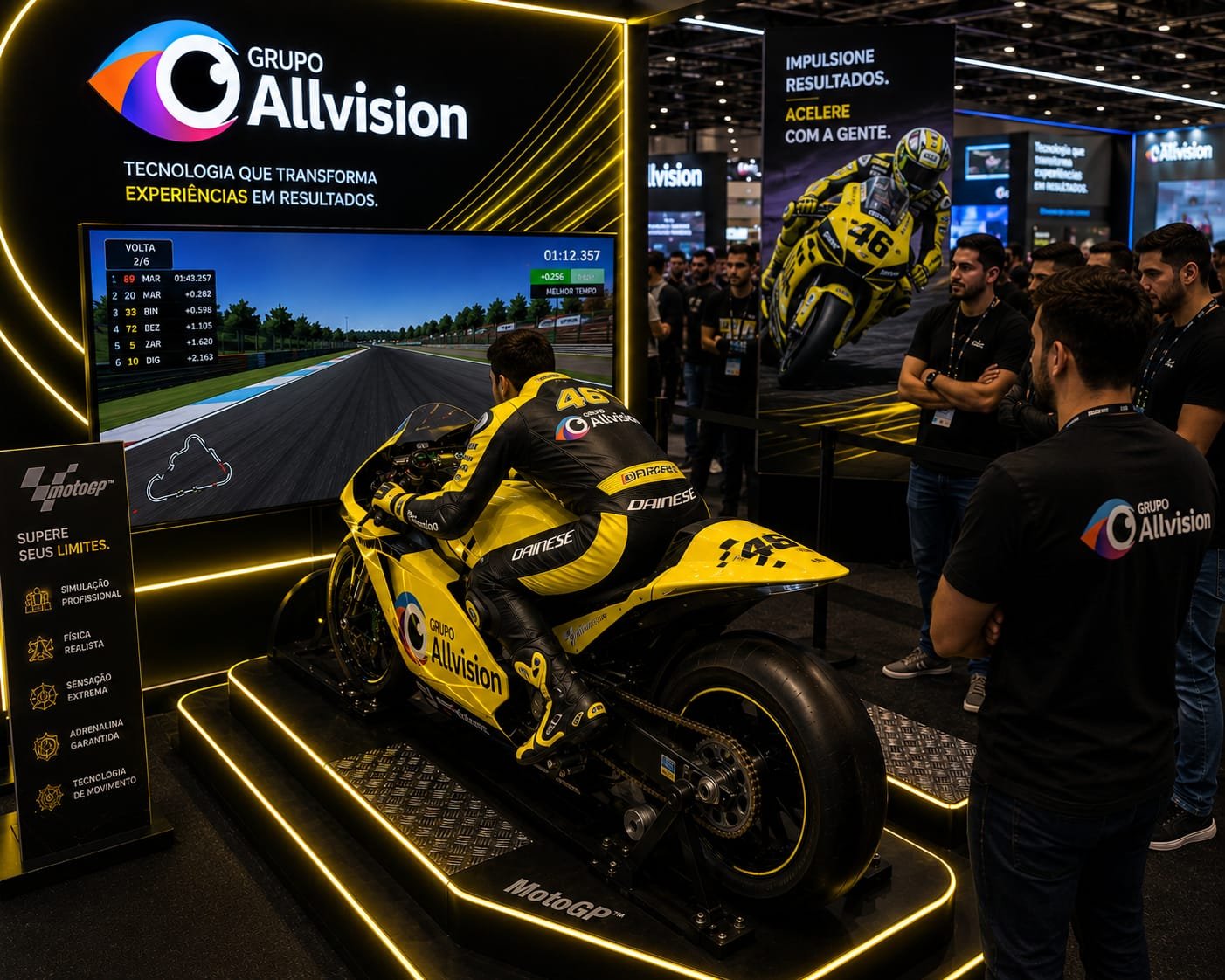 Aluguel de Simulador de Moto e Simulador de Fórmula 1 para Feiras, Eventos, Congressos e Shows em Curitiba PR e Campinas SP – Gamescom Latam São Paulo 2026