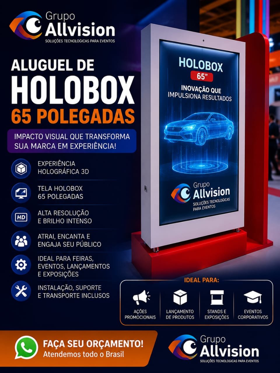 Aluguel de Totem de Credenciamento, Totem Touch Screen, Totem Curvo e Totem Horizontal para Shows, Convenções, Eventos Corporativos e Palestras em Curitiba e Pinhais – PR