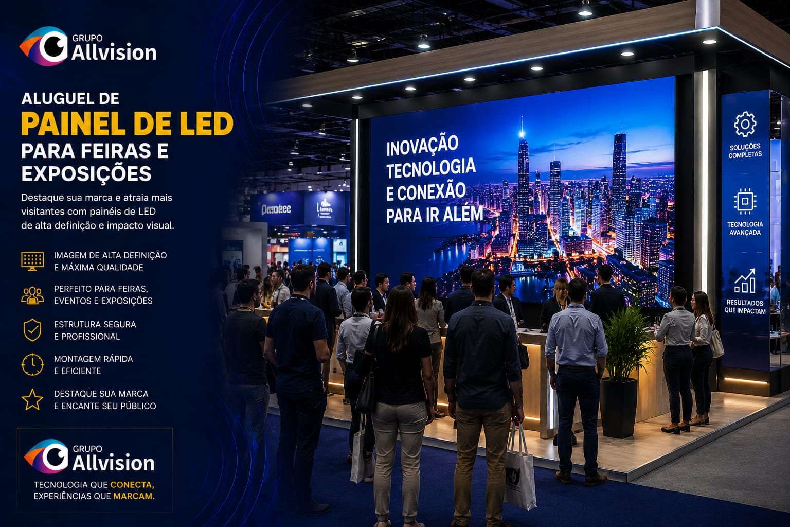 Aluguel de Painel de LED, Óculos VR, Simulador de Fórmula 1 e Simulador de MotoGP para a Feira de Profissões UniSENAI 2026 em Curitiba