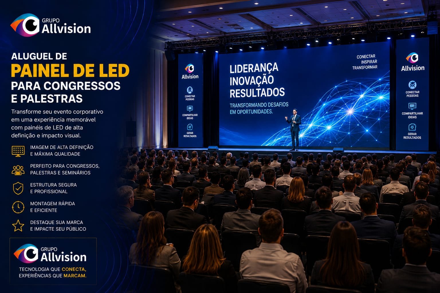 Aluguel de Painel de LED, Totem Touch Screen, Holobox e Óculos VR para o Congresso Nacional Moveleiro 2026 em Curitiba